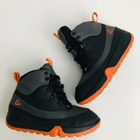 Vintage 2000 Nike ACG Govy Black Grey Orange Hiking Snow Boots - Picture 10 of 10